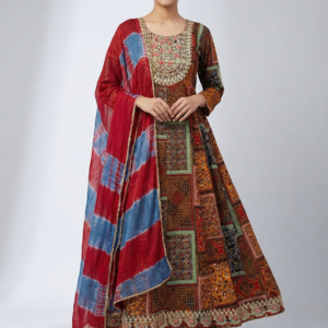 Anarkali 3 Pc Kurti Set