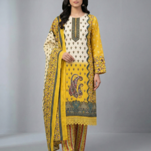 Kashmiri 3 Pc Cotton Kurti Set
