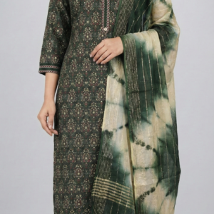 Green 3 Pc Kurti Set