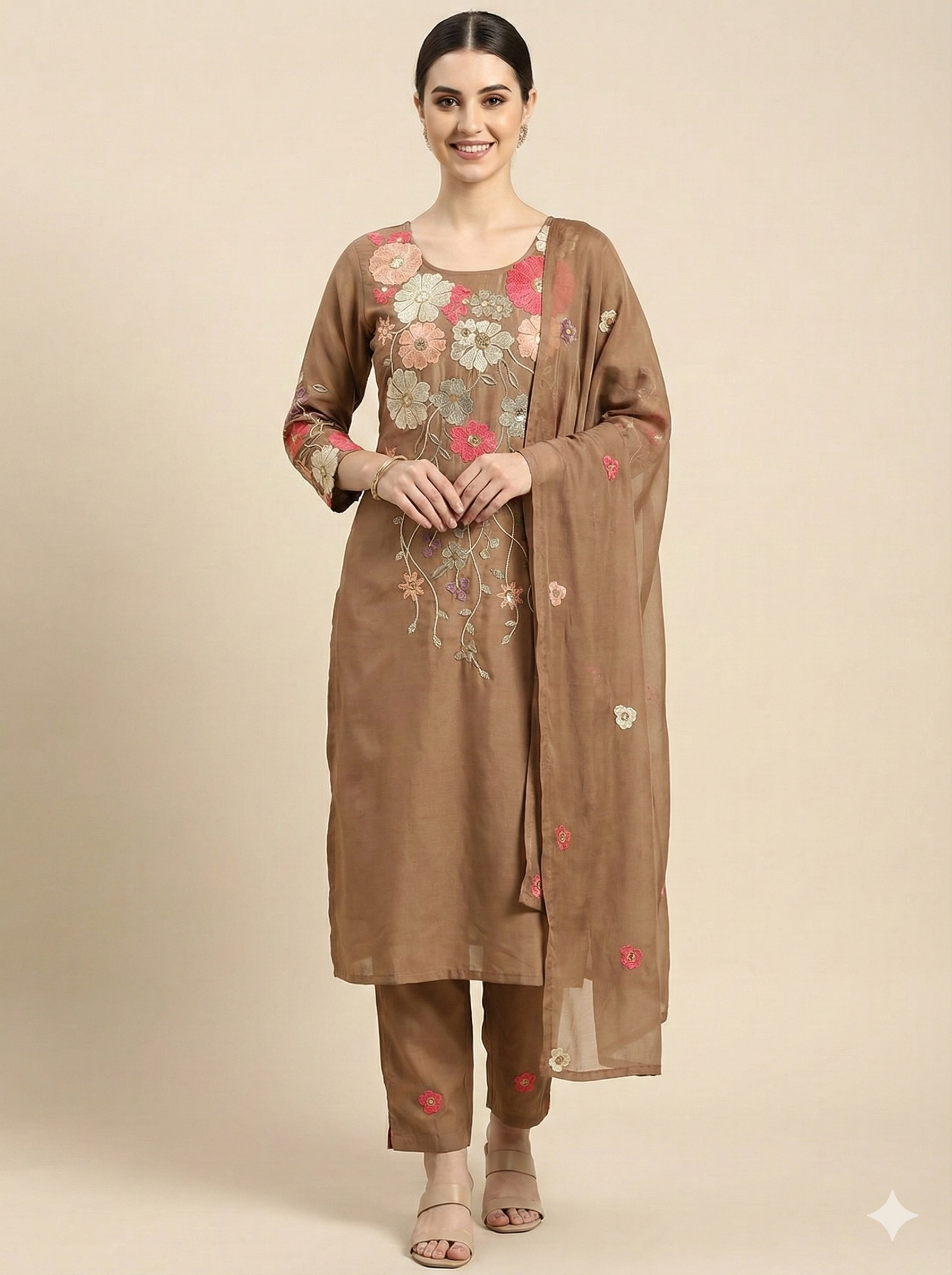 Kiwi Color 3 Pc Kurti Set