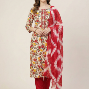 Floral 3 Pc Kurti Set