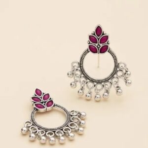Oxidised Chandbali earrings