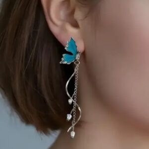 Korean Butterfly drop earrings