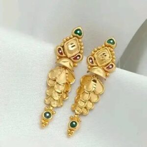 Micro plated enamel earring