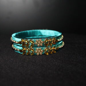 BLUE SILK THREAD BANGLES